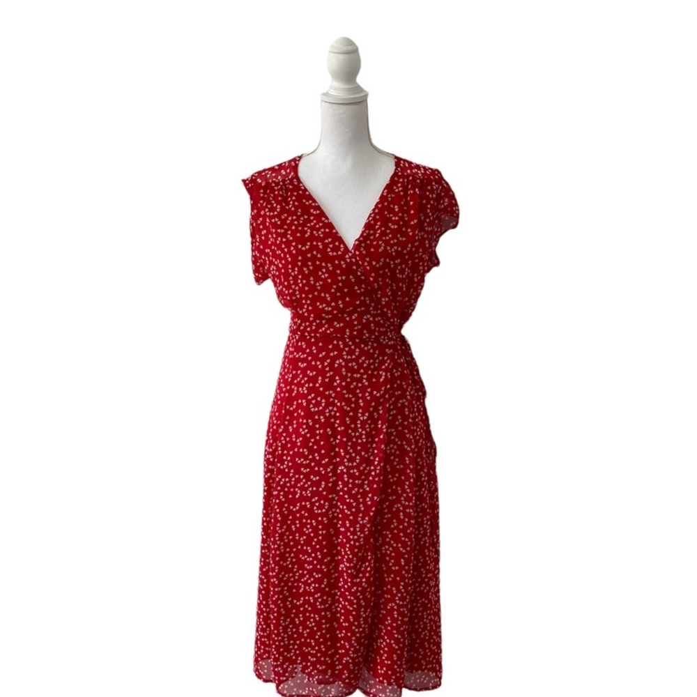 Urban Outfitters Red Heart Midi Dress New with tags